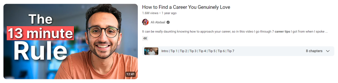 Career advice and tips is an example of 50 trendy youtube video ideas