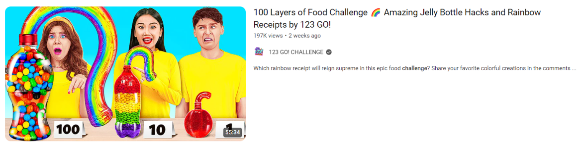 Challenge videos is an example of 50 trendy youtube video ideas