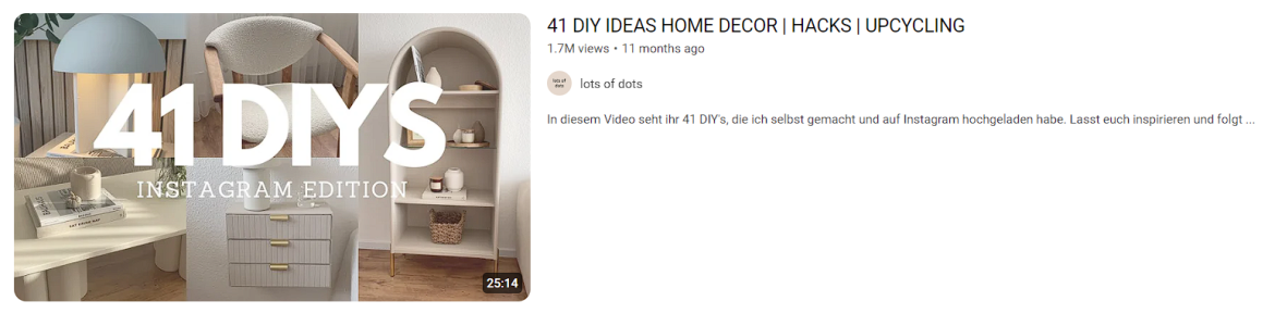 DIY is an example of 50 trendy youtube video ideas